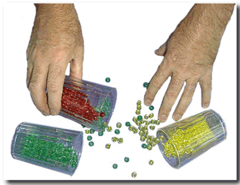 Coloured beads